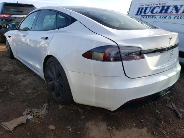 5YJSA1E52MF441314 - 2021 TESLA MODEL S Սպիտակ լուսանկար 2