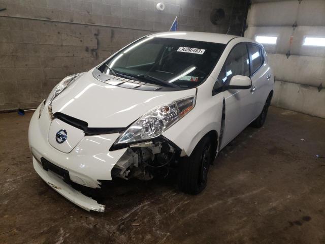 1N4AZ0CPXFC306946 - 2015 NISSAN LEAF S WHITE photo 1