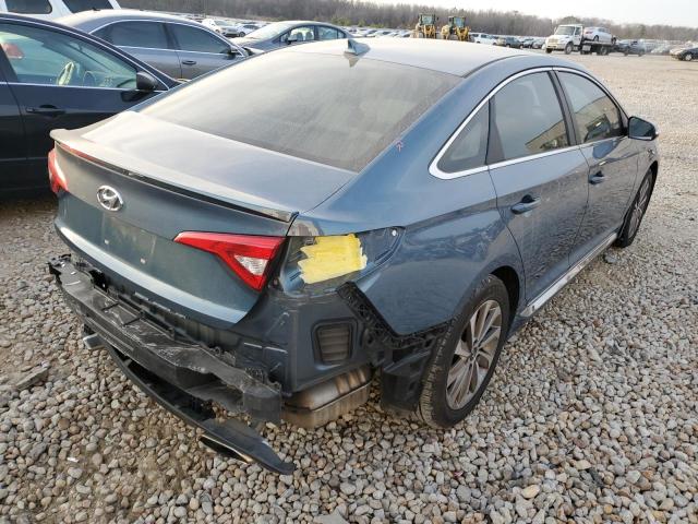 5NPE34AF7FH133695 - 2015 HYUNDAI SONATA SPORT BLUE photo 3