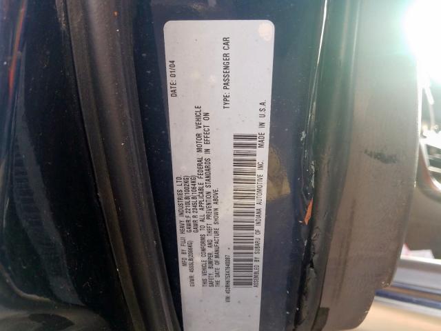 4S3BH675X47640087 - 2004 SUBARU LEGACY OUTBACK AWP  照片 10