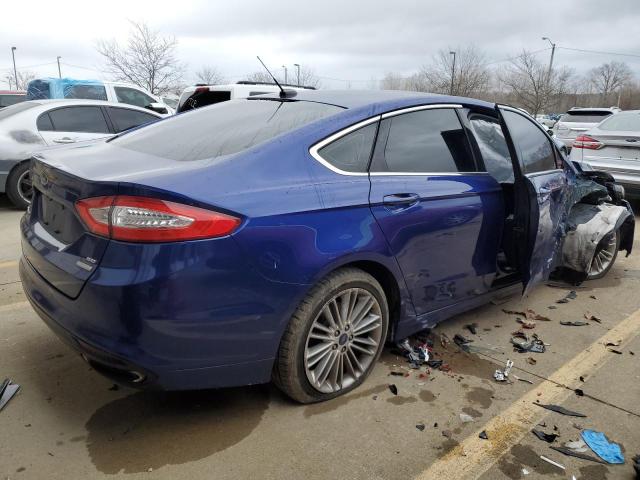 3FA6P0T98GR403546 - 2016 FORD FUSION SE BLUE photo 3