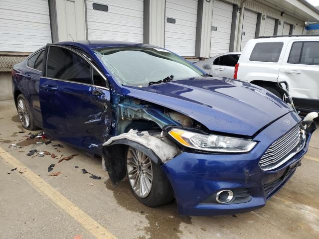 3FA6P0T98GR403546 - 2016 FORD FUSION SE BLUE photo 4