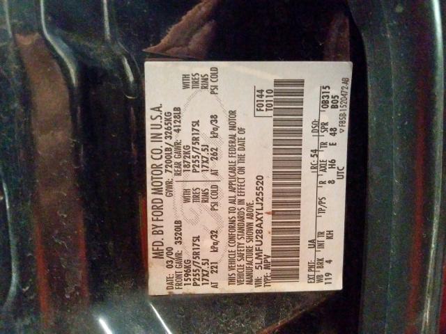 5LMFU28AXYLJ25520 - 2000 LINCOLN NAVIGATOR  照片 10