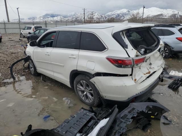 5TDJKRFH2FS121165 - 2015 TOYOTA HIGHLANDER XLE 白色 照片 2