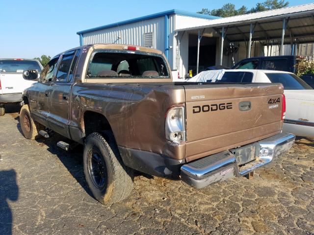 1B7GG2AN2YS751469 - 2000 DODGE DAKOTA QUAD  photo 3