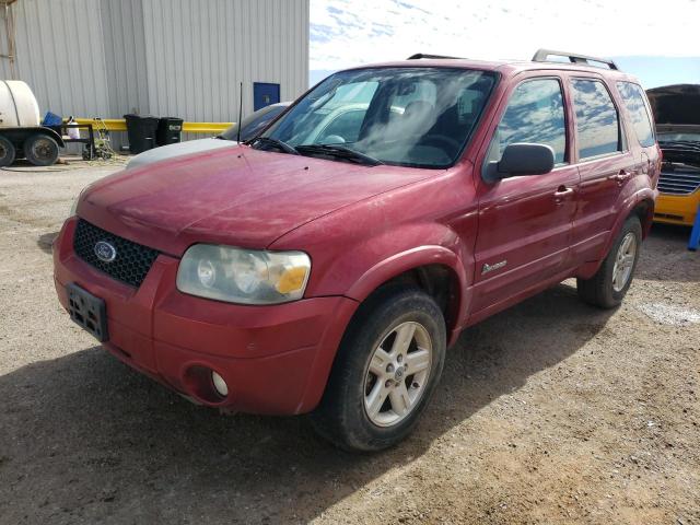 1FMCU59H27KA54160 - 2007 FORD ESCAPE HEV RED photo 1