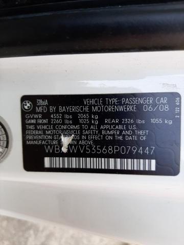 WBAWV53568P079447 - 2008 BMW 328 XI SULEV WHITE photo 12