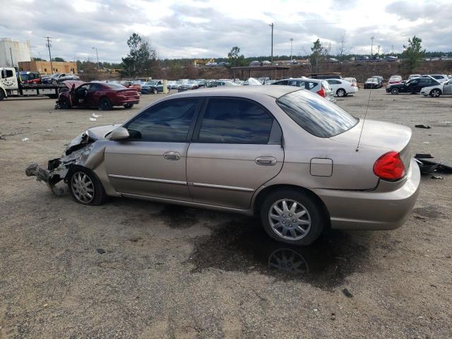 KNAFB121525111601 - 2002 KIA SPECTRA BASE BEIGE photo 2