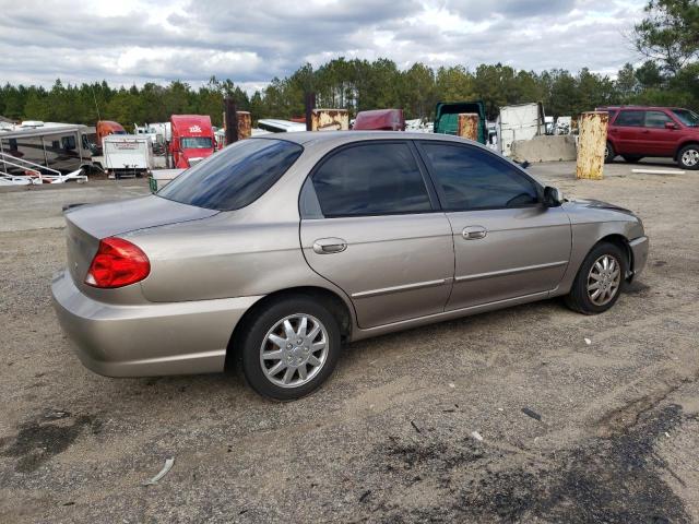 KNAFB121525111601 - 2002 KIA SPECTRA BASE BEIGE photo 3