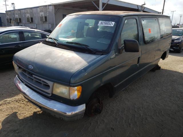 1FBHE31L9VHB81790 - 1997 FORD ECONOLINE E350 GREEN photo 2