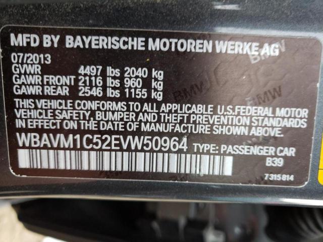 WBAVM1C52EVW50964 - 2014 BMW X1 SDRIVE28I GRAY photo 13