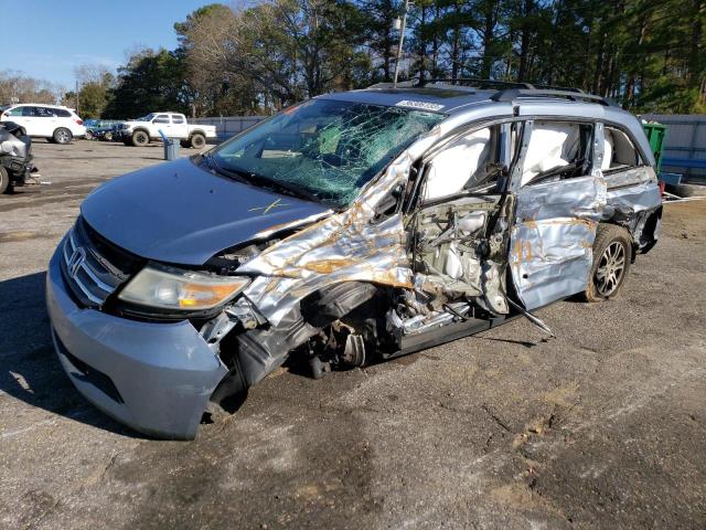 5FNRL5H61DB059196 - 2013 HONDA ODYSSEY EXL BLUE photo 1