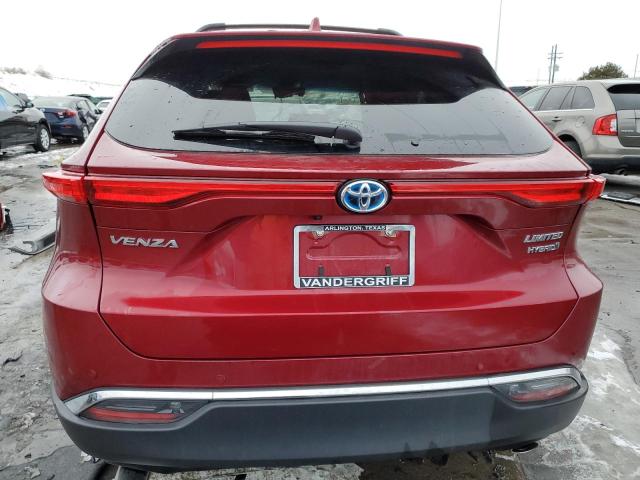 JTEAAAAH7MJ076242 - 2021 TOYOTA VENZA LE BURGUNDY photo 6