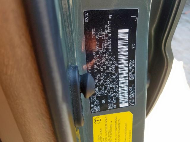 JTEEP21A470221093 - 2007 TOYOTA HIGHLANDER SPORT  photo 10