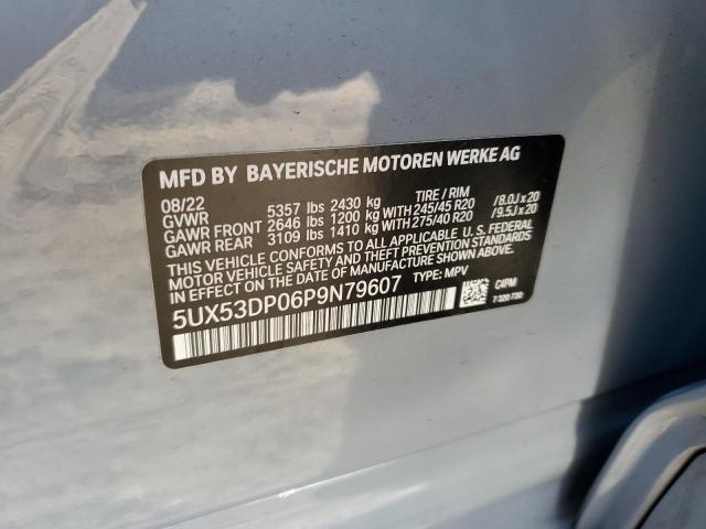 5UX53DP06P9N79607 - 2023 BMW X3 XDRIVE30I SILVER photo 12