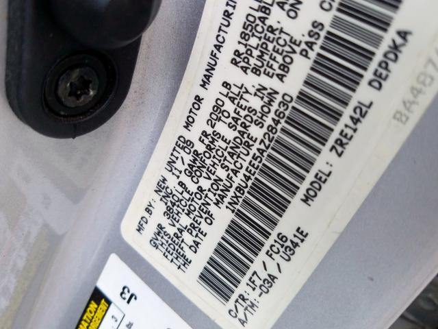 1NXBU4EE5AZ284630 - 2010 TOYOTA COROLLA BASE  照片 10