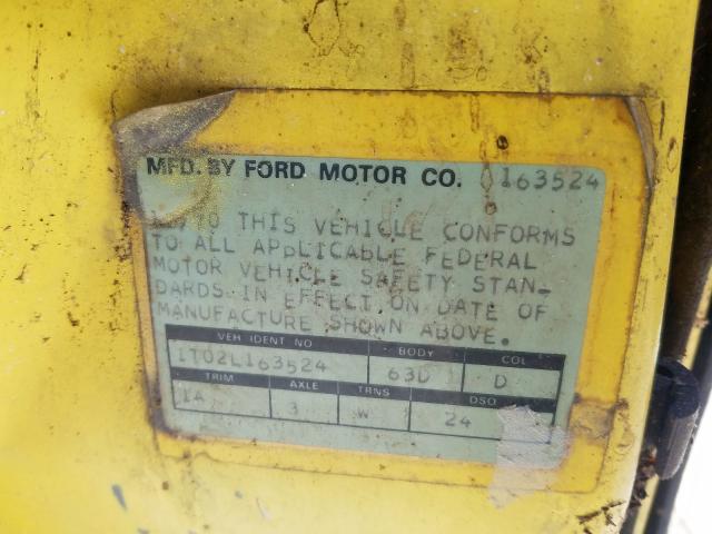 1T02L163524 - 1971 FORD MUST  photo 10