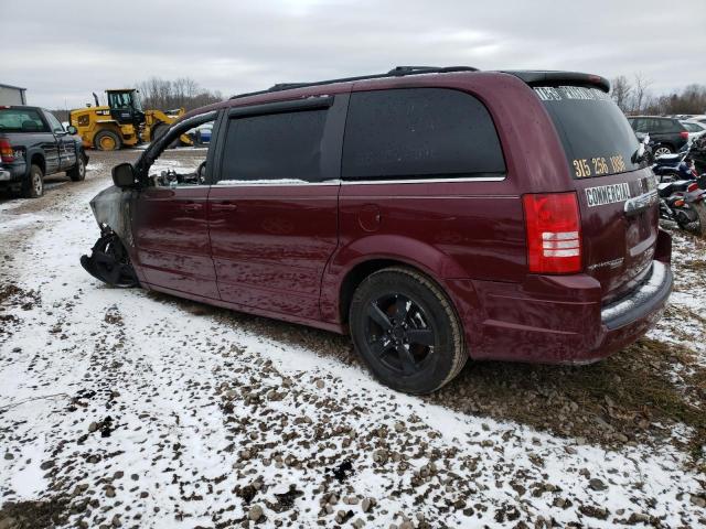 2A8HR54P88R654137 - 2008 CHRYSLER TOWN & COU TOURING BURGUNDY photo 2