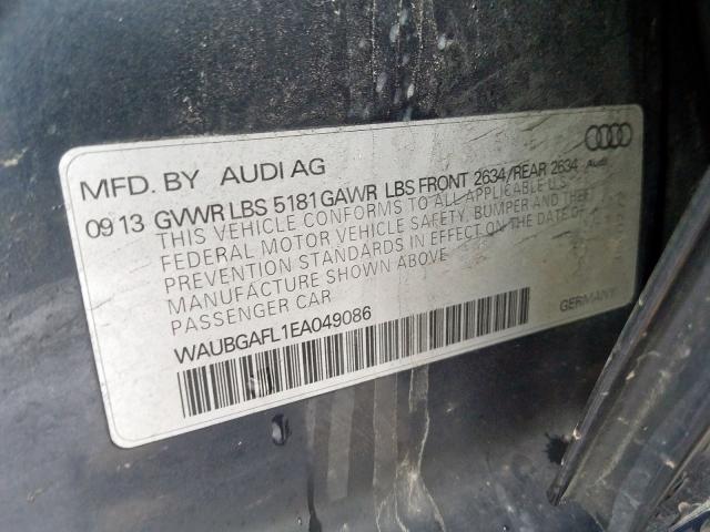 WAUBGAFL1EA049086 - 2014 AUDI S4 PREMIUM PLUS  photo 10