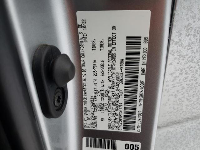 3TMCZ5AN0PM541714 - 2023 TOYOTA TACOMA DOUBLE CAB 银色 照片 12