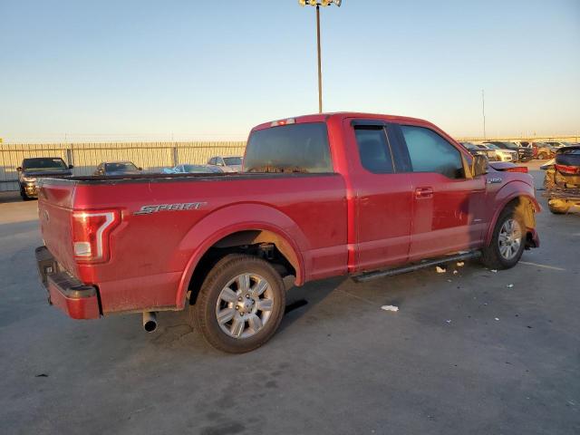 1FTEX1CP0GKF03803 - 2016 FORD F150 SUPER CAB RED photo 3