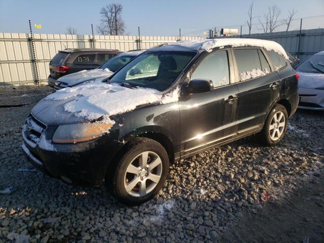 5NMSH13EX8H148389 - 2008 HYUNDAI SANTA FE SE BLACK photo 1