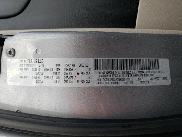 2C4RC1BG9JR262024 - 2018 CHRYSLER PACIFICA TOURING L SILVER photo 13