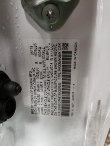 2HGFC4A81KH309585 - 2019 HONDA CIVIC SPORT Weiß Foto 12