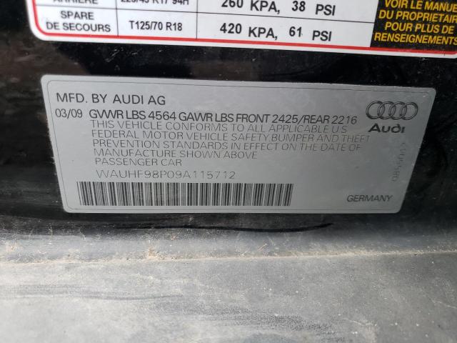 WAUHF98P09A115712 - 2009 AUDI A3 2.0T BLACK photo 12