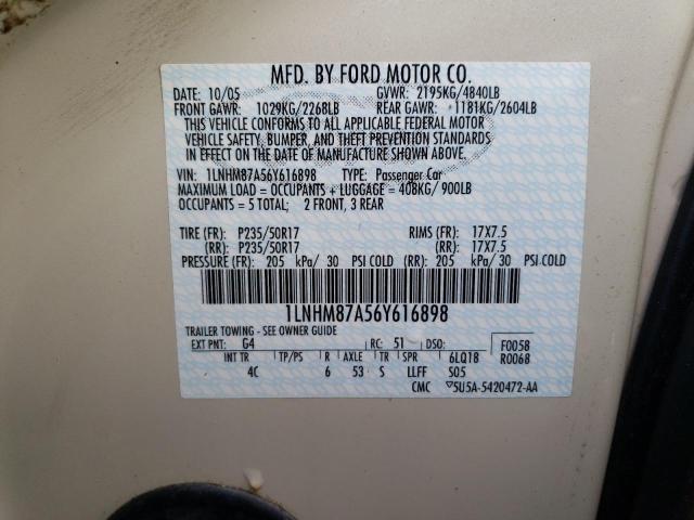 1LNHM87A56Y616898 - 2006 LINCOLN LS 米色 照片 12