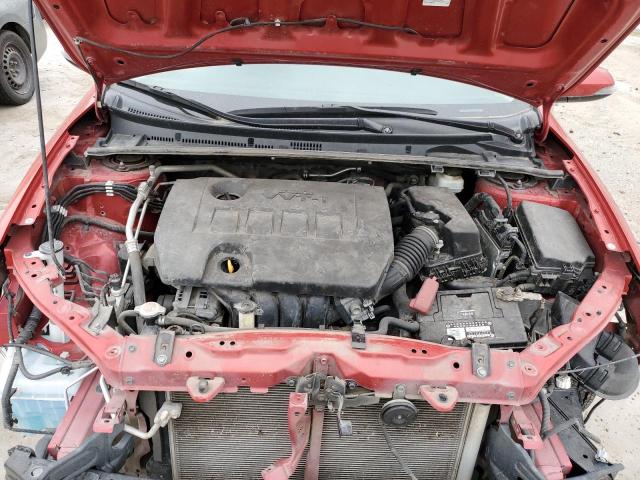 5YFBURHE8KP876423 - 2019 TOYOTA COROLLA L RED photo 11