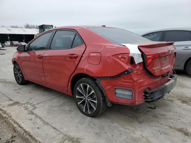 5YFBURHE8KP876423 - 2019 TOYOTA COROLLA L RED photo 2