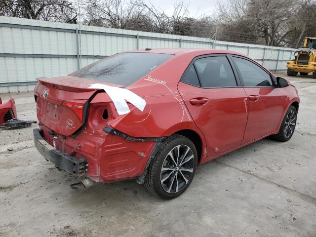 5YFBURHE8KP876423 - 2019 TOYOTA COROLLA L RED photo 3
