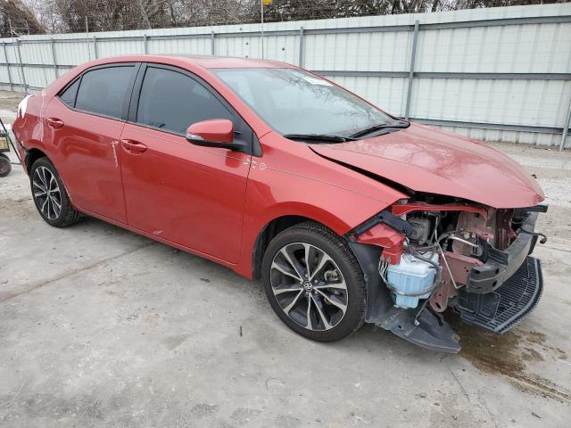 5YFBURHE8KP876423 - 2019 TOYOTA COROLLA L RED photo 4