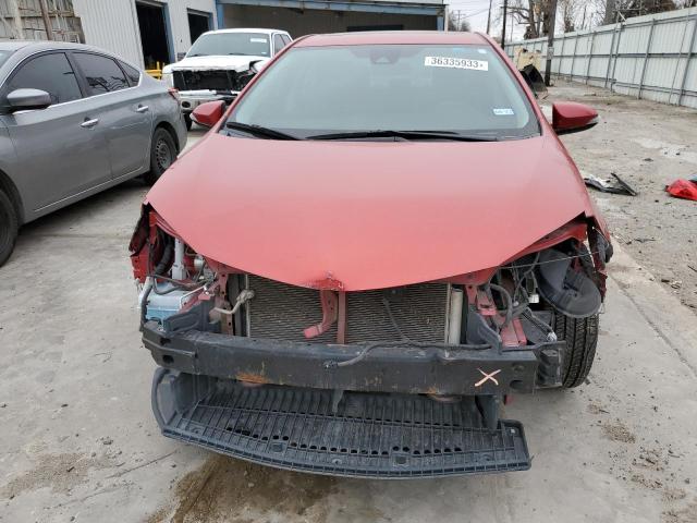 5YFBURHE8KP876423 - 2019 TOYOTA COROLLA L RED photo 5