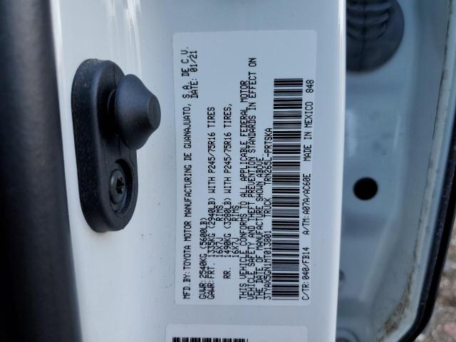 3TYAX5GN1MT013801 - 2021 TOYOTA TACOMA DOUBLE CAB 白色 照片 13