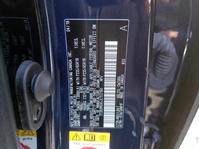 2T2BZMCA5JC152160 - 2018 LEXUS RX 350 BASE  photo 10