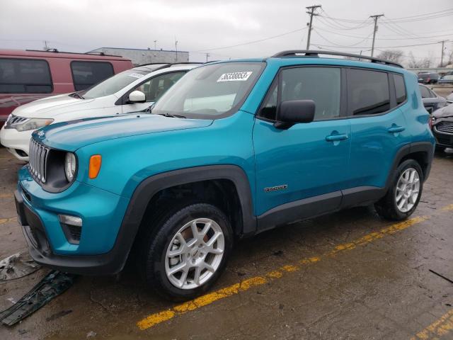 ZACNJDB11NPN44389 - 2022 JEEP RENEGADE LATITUDE TURQUOISE photo 1