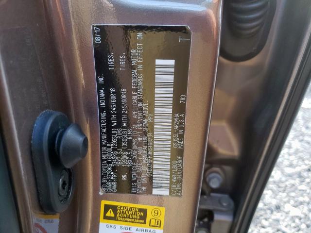 5TDJZRFH9HS468734 - 2017 TOYOTA HIGHLANDER SE  photo 10