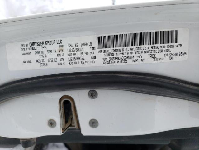 3C63RRGJ4EG209404 - 2014 RAM 3500 ST WHITE photo 12