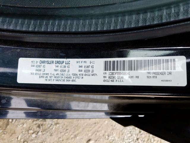 1C3BC4FB9BN589141 - 2011 CHRYSLER 200 LX  photo 10