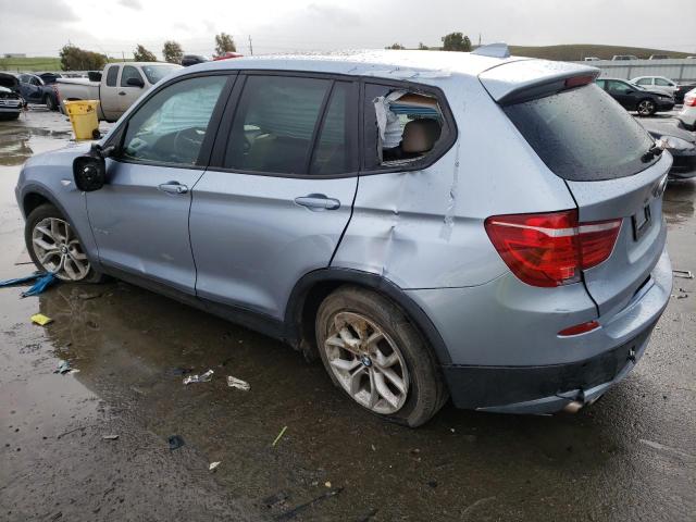 5UXWX7C55E0E77988 - 2014 BMW X3 XDRIVE35I BLUE photo 2