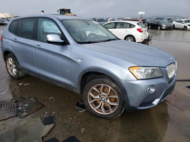 5UXWX7C55E0E77988 - 2014 BMW X3 XDRIVE35I BLUE photo 4