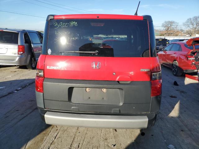 5J6YH18316L006035 - 2006 HONDA ELEMENT LX RED photo 6