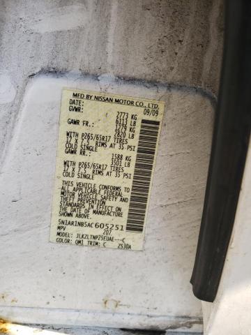 5N1AR1NB5AC605251 - 2010 NISSAN PATHFINDER S 白色 照片 13