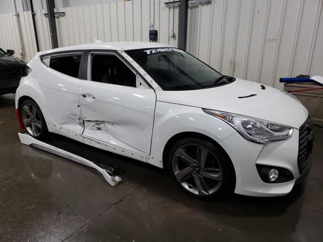 KMHTC6AE2EU184189 - 2014 HYUNDAI VELOSTER TURBO WHITE photo 4