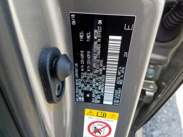 JTJBARBZ3K2184358 - 2019 LEXUS NX 300 BASE  ფოტო 10