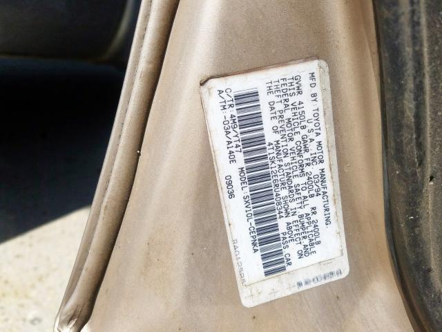 4T1SK12E6RU408344 - 1994 TOYOTA CAMRY LE  photo 10