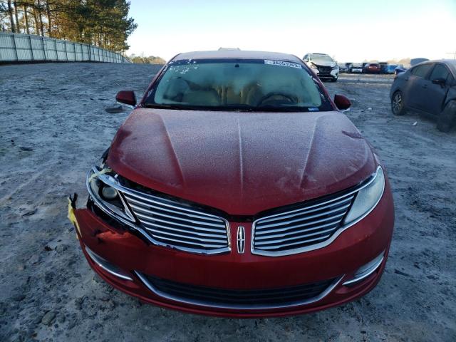 3LN6L2LU7ER832286 - 2014 LINCOLN MKZ HYBRID RED photo 5