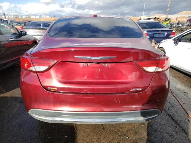 1C3CCCAB2FN657775 - 2015 CHRYSLER 200 LIMITED BURGUNDY photo 6